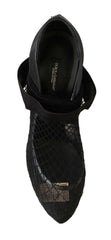 Dolce & Gabbana Elegant Netted Sock Pumps in Timeless Black