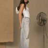 Don The Fuller Elegance in Denim: Chic Grey Cotton Jeans