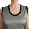 Dolce & Gabbana Elegant Silver Sleeveless Blouse