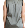 Dolce & Gabbana Elegant Silver Sleeveless Blouse