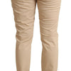 Dolce & Gabbana Elegant Beige Cotton Stretch Skinny Pants