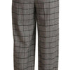 Dolce & Gabbana Elegant High Waist Straight Trousers In Grey