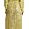 Patrizia Pepe Sunshine Silk Blend Maxi Dress - Long Sleeves & Plunge