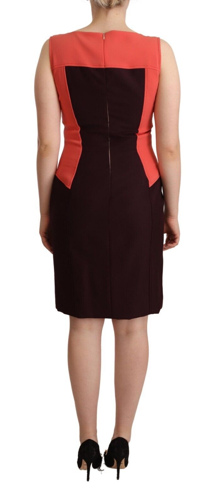 CO|TE Multicolor V-Neck Sleeveless Sheath Dress