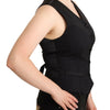 Dolce & Gabbana Elegant Black Vest Top with Button Detail