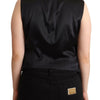 Dolce & Gabbana Chic Buttoned Black Waistcoat