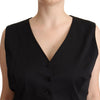 Dolce & Gabbana Chic Buttoned Black Waistcoat