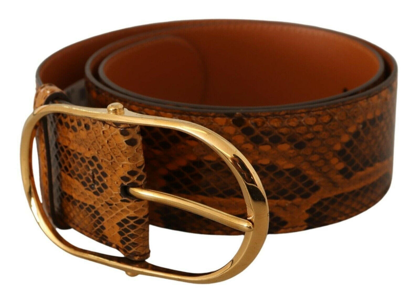 Dolce & Gabbana Elegant Python Skin Leather Belt