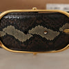 Dolce & Gabbana Elegant Snakeskin Belt with Gold Oval Buckle