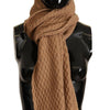 Dolce & Gabbana Elegant Dark Brown Knitted Scarf