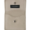 Dolce & Gabbana Chic White Leather Condom Case Wallet