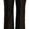 Dolce & Gabbana Chic Silk Cropped Trousers in Timeless Black