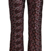 House of Holland High Waist Jacquard Flared Cropped Trousers