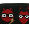 Dolce & Gabbana Chic Black and Red Leather Continental Wallet