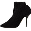 Dolce & Gabbana Elegant Stretch Sock Boots in Black