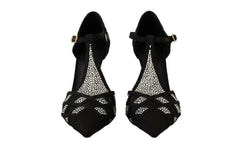 Dolce & Gabbana Elegant Crystal-Embellished Suede Pumps