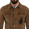 Dolce & Gabbana Elegant Corduroy Logo Jacket