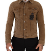 Dolce & Gabbana Elegant Corduroy Logo Jacket