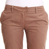 Costume National Chic Brown Cropped Corduroy Pants