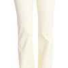 Costume National Chic Off-White Flared Designer Jeans