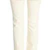 Costume National Chic Off-White Flared Designer Jeans