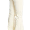 Costume National Chic Off-White Flared Designer Jeans