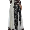 Dolce & Gabbana Floral Lace Silk Blend Maxi Dress