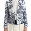 Christian Pellizzari Elegant Two-Tone Blue Short Blazer