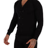 Dolce & Gabbana Elegant V-Neck Black Cashmere Cardigan