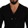 Dolce & Gabbana Elegant V-Neck Black Cashmere Cardigan