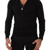 Dolce & Gabbana Elegant V-Neck Black Cashmere Cardigan