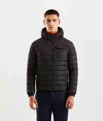 Sleek Hooded Down Jacket with Pockets