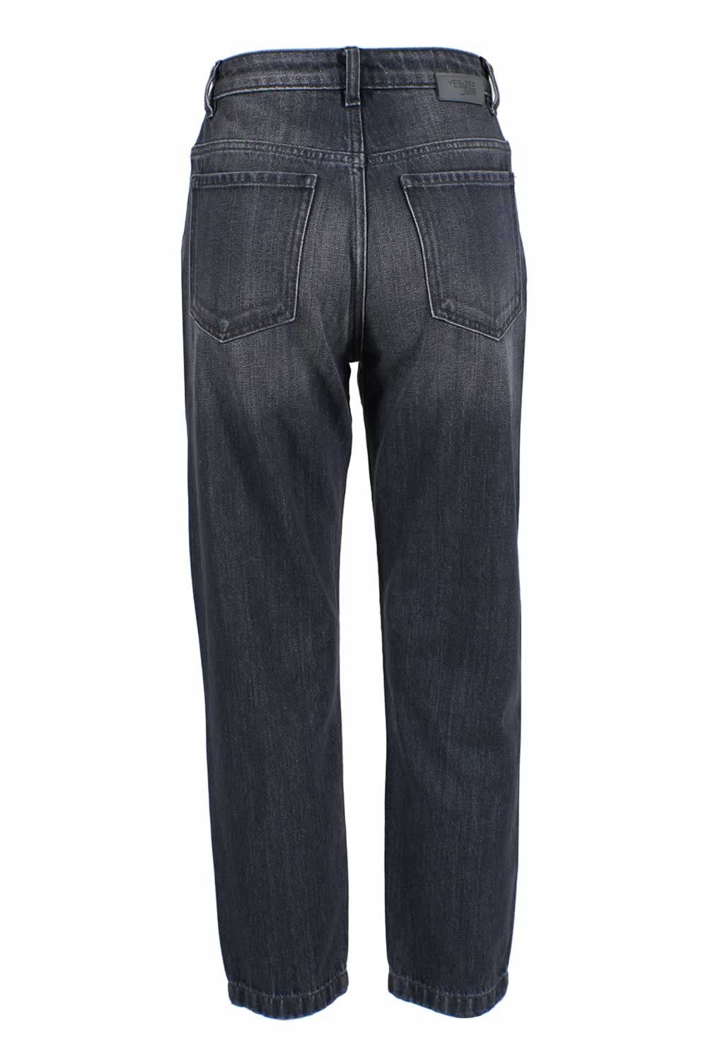 Yes Zee Black Cotton Women's High-Waisted Jeans