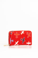 Red Leather Women Wallet