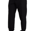 Dolce & Gabbana Elegant Navy Slim Fit Wool Silk Two-Piece Suit