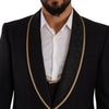 Dolce & Gabbana Elegant Black Silk Blend 3-Piece Suit