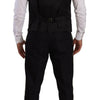 Dolce & Gabbana Elegant Black Silk Blend 3-Piece Suit