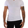 Dolce & Gabbana Elegant White Cotton Blend Round Neck Tee