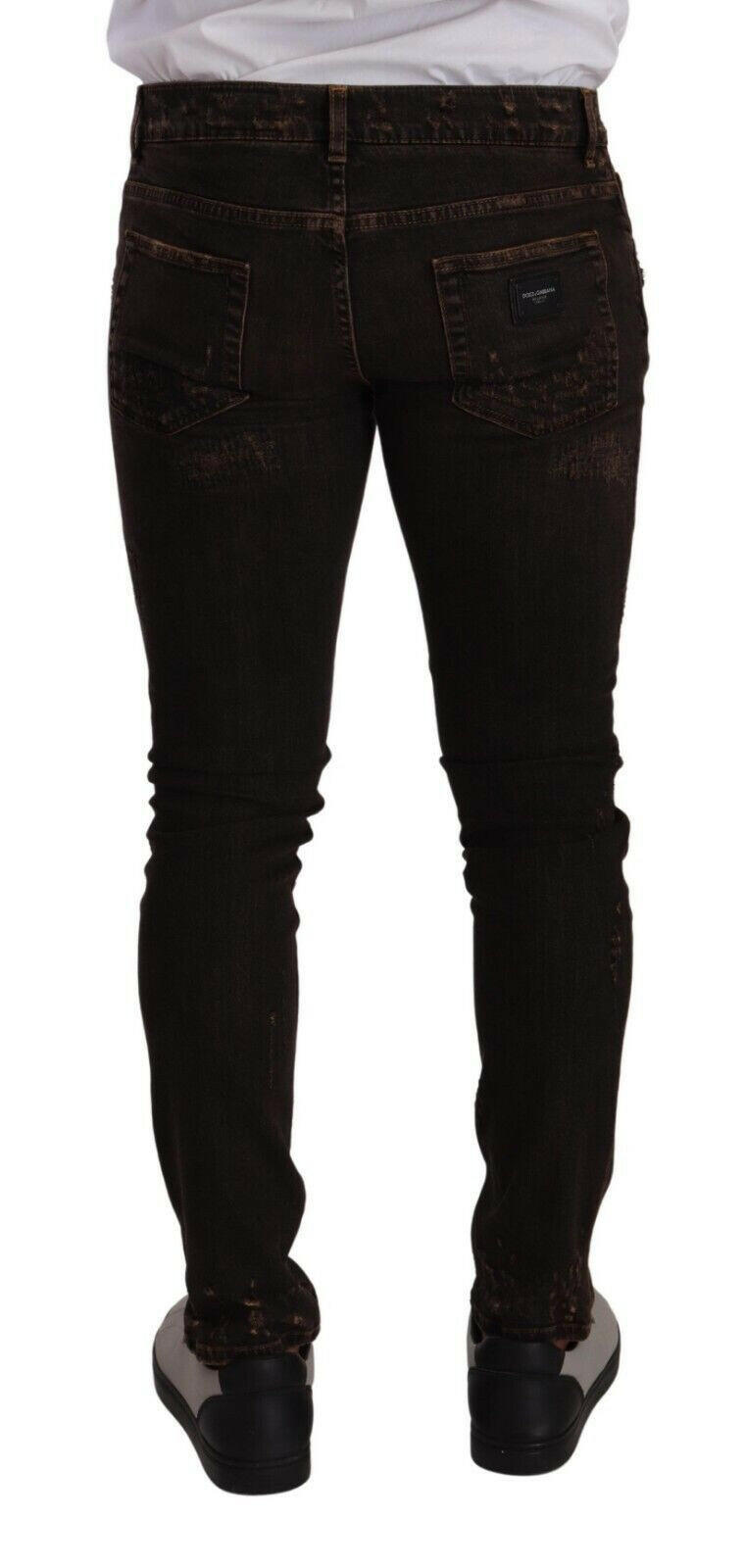 Dolce & Gabbana Slim Fit Distressed Skinny Denim Jeans