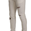 Dolce & Gabbana Elegant White Skinny Denim Jeans