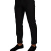 Dolce & Gabbana Elegant Gray Check Slim Fit Trousers