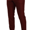 Dolce & Gabbana Elegant Cashmere-Silk Red Dress Pants