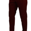 Dolce & Gabbana Elegant Dark Red Dress Chinos for Men