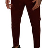 Dolce & Gabbana Elegant Dark Red Dress Chinos for Men