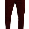 Dolce & Gabbana Elegant Dark Red Dress Chinos for Men