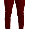 Dolce & Gabbana Ravishing Red Slim Fit Designer Jeans