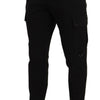 Dolce & Gabbana Sleek Skinny Cargo Pants in Timeless Black