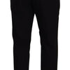 Dolce & Gabbana Elegant Tapered Black Cotton Chinos