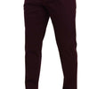 Dolce & Gabbana Elegant Purple Chinos for the Modern Man