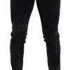 Dolce & Gabbana Sleek Slim-Fit Designer Jeans in Black Gray